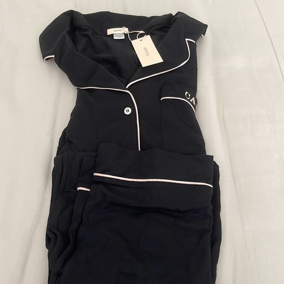 NWT Eberjey monogrammed pajama set - Picture 5 of 7